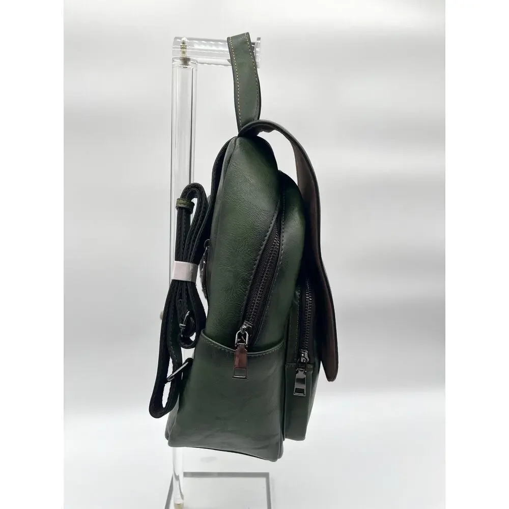 Leather Embossed NWOT Backpack, Hippie Hobo Style